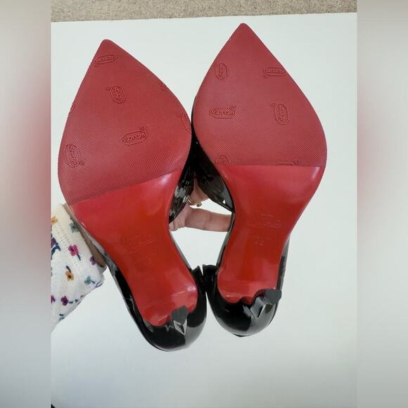 Christian Louboutin Black Heels with Red Soles - Picture 7 of 11